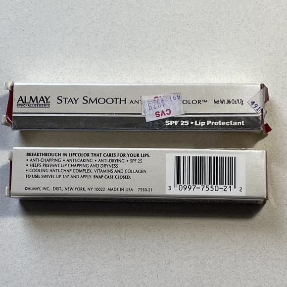 2x ALMAY Stay Smooth Anti-Chap Lipcolor with SPF 25 - Lip Protectant #21 WHISPER - Picture 4 of 6